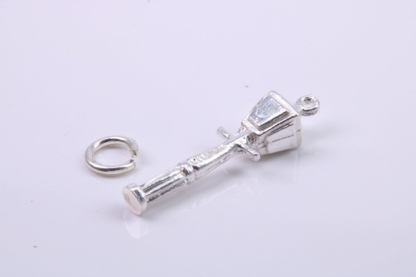 Lamppost Charm, Traditional Charm, Made from Solid 925 Grade Sterling Silver, Complete with Attachment Link