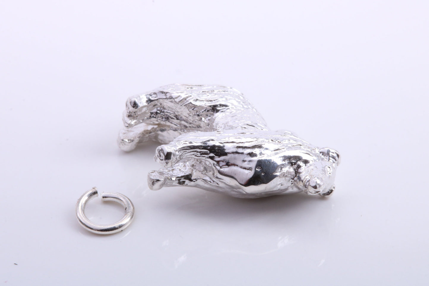 Collie Dog Charm, Traditional Charm, Made from Solid 925 Grade Sterling Silver, Complete with Attachment Link