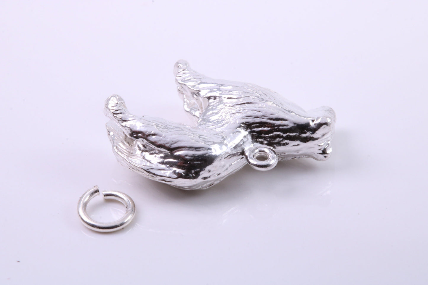 Collie Dog Charm, Traditional Charm, Made from Solid 925 Grade Sterling Silver, Complete with Attachment Link