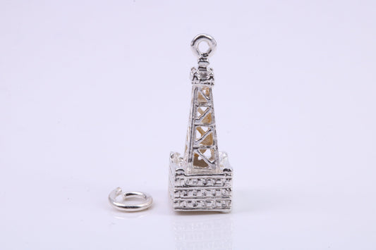 Navigation Buoy Charm, Traditional Charm, Made from Solid 925 Grade Sterling Silver, Complete with Attachment Link