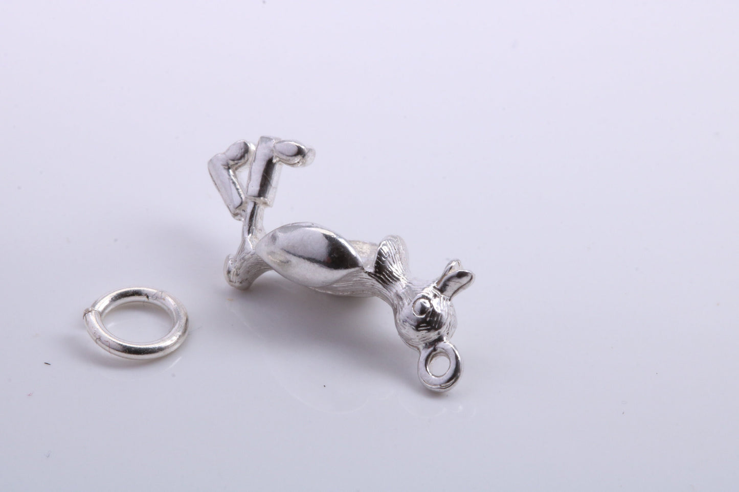 Walking Duck Charm, Traditional Charm, Made from Solid 925 Grade Sterling Silver, Complete with Attachment Link