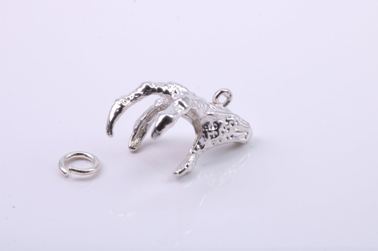 Claw Charm, Traditional Charm, Made from Solid 925 Grade Sterling Silver, Complete with Attachment Link