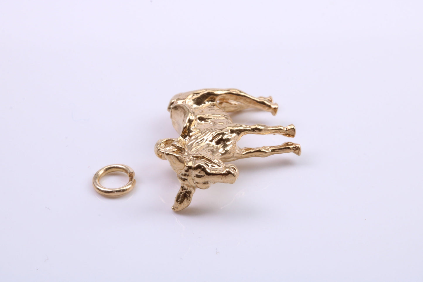 Farm Mule Charm, Traditional Charm, Made from Solid 9ct Yellow Gold, British Hallmarked, Complete with Attachment Link