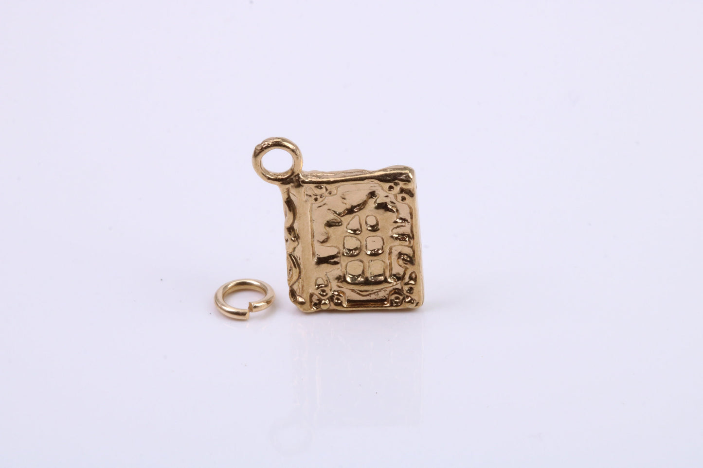 Book of Spells Charm, Traditional Charm, Made from Solid 9ct Yellow Gold, British Hallmarked, Complete with Attachment Link