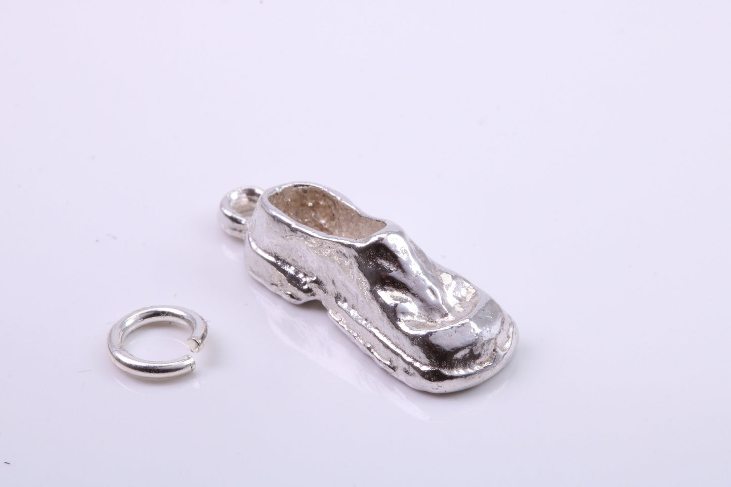 Old Shoe Charm, Traditional Charm, Made from Solid 925 Grade Sterling Silver, Complete with Attachment Link