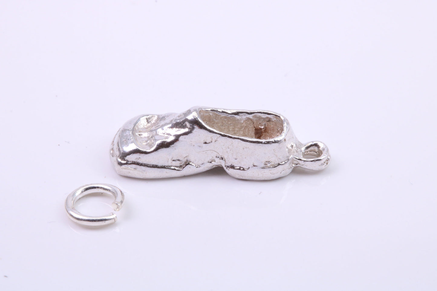 Old Shoe Charm, Traditional Charm, Made from Solid 925 Grade Sterling Silver, Complete with Attachment Link