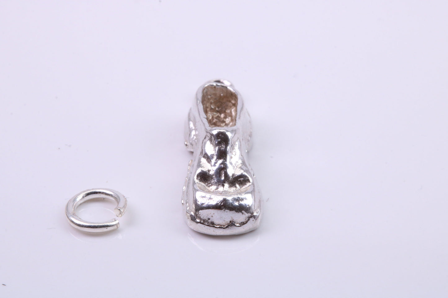Old Shoe Charm, Traditional Charm, Made from Solid 925 Grade Sterling Silver, Complete with Attachment Link