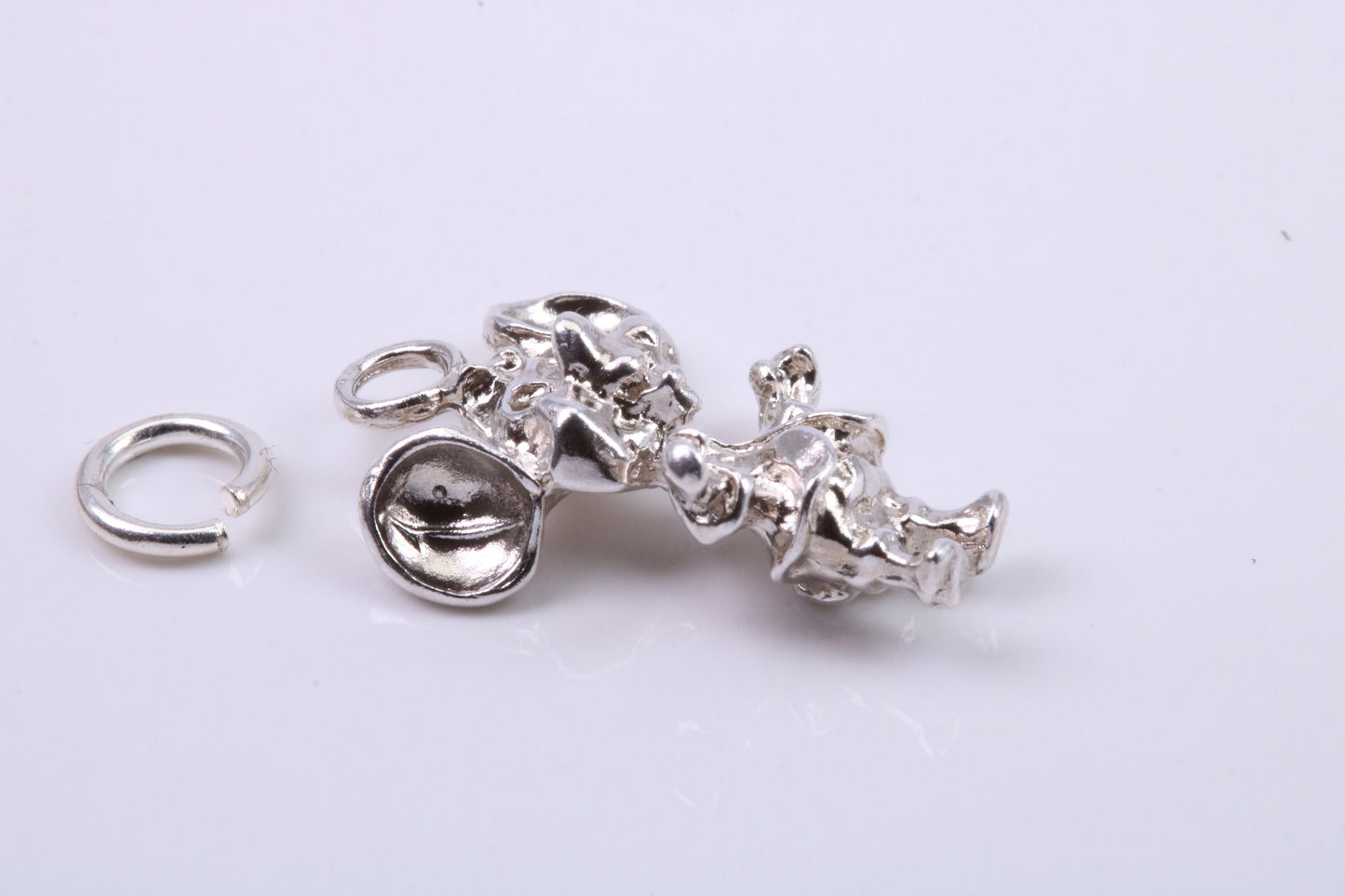 Standing Mouse Charm, Traditional Charm, Made from Solid 925 Grade Sterling Silver, Complete with Attachment Link