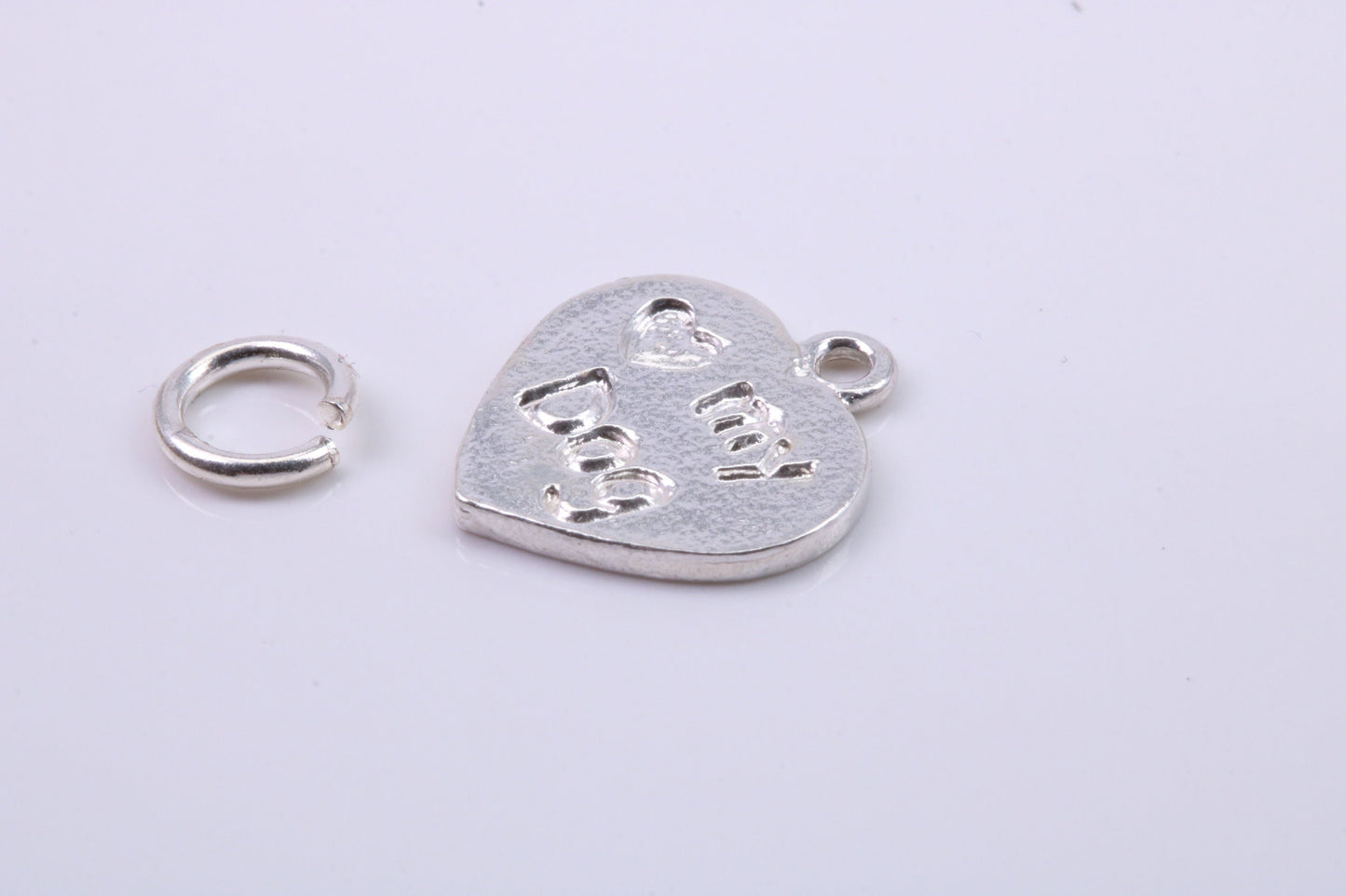 Love My Dog Charm, Traditional Charm, Made from Solid 925 Grade Sterling Silver, Complete with Attachment Link