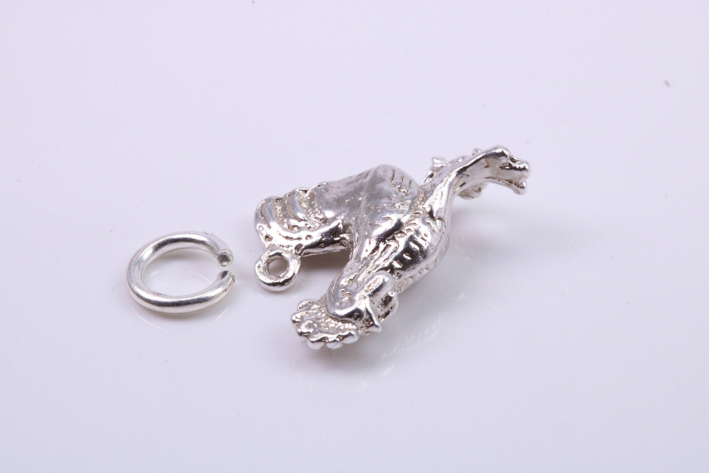 Cockerel Charm, Traditional Charm, Made from Solid 925 Grade Sterling Silver, Complete with Attachment Link