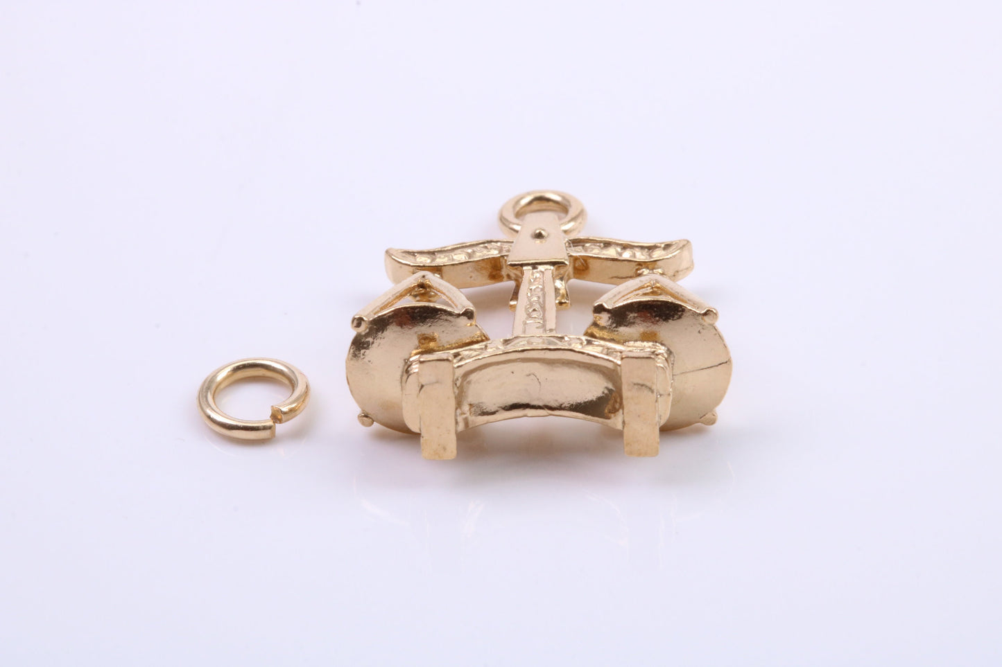 Libra Zodiac Sign Charm, Traditional Charm, Made from Solid 9ct Yellow Gold, British Hallmarked, Complete with Attachment Link