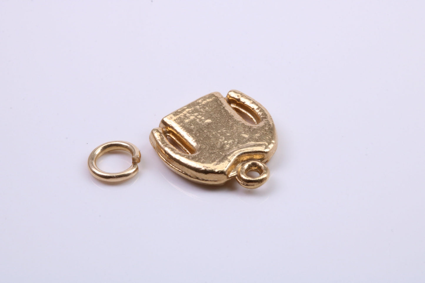 Jumper Charm, Traditional Charm, Made from Solid 9ct Yellow Gold, British Hallmarked, Complete with Attachment Link