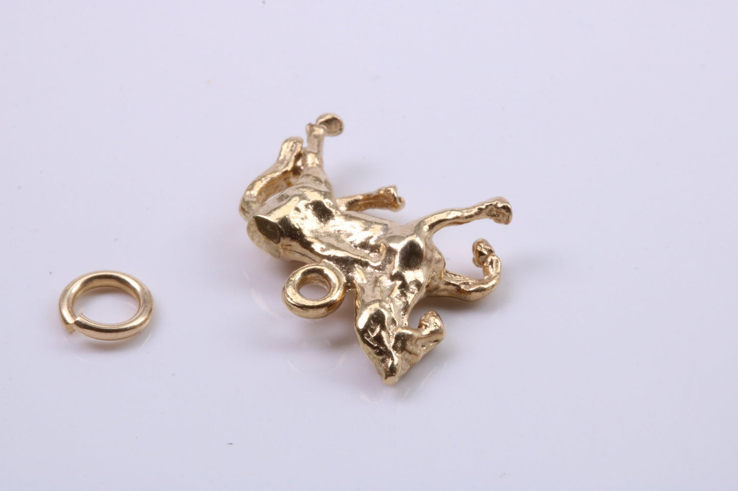 Stallion Charm, Traditional Charm, Made from Solid 9ct Yellow Gold, British Hallmarked, Complete with Attachment Link
