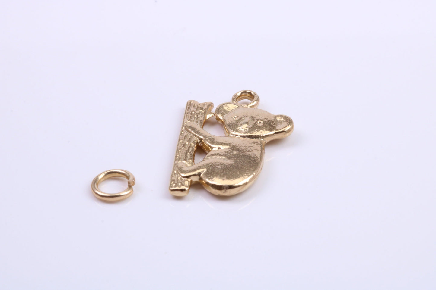 Koala Bear Charm, Traditional Charm, Made from Solid 9ct Yellow Gold, British Hallmarked, Complete with Attachment Link