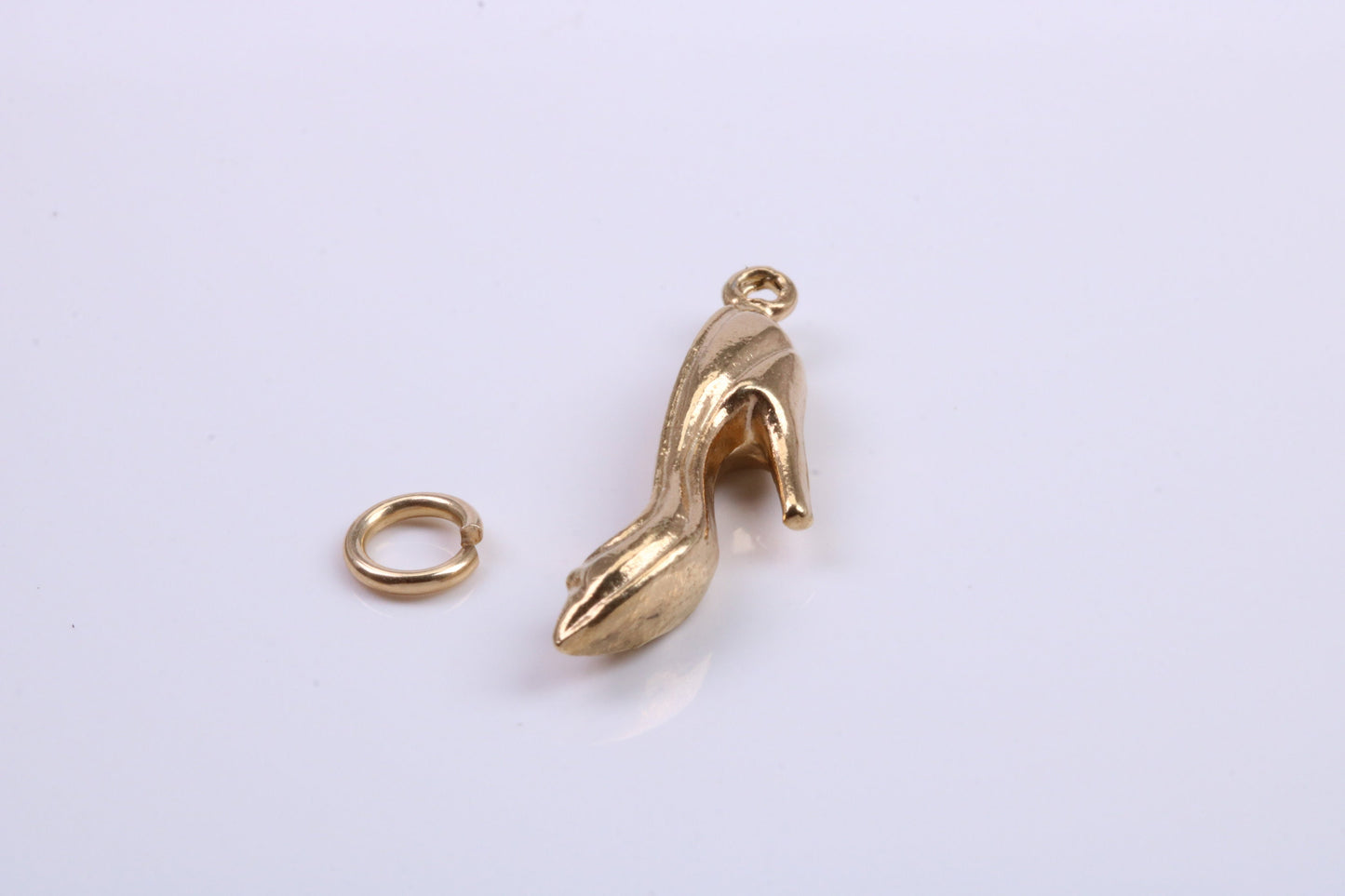 Stiletto Charm, Traditional Charm, Made from Solid 9ct Yellow Gold, British Hallmarked, Complete with Attachment Link