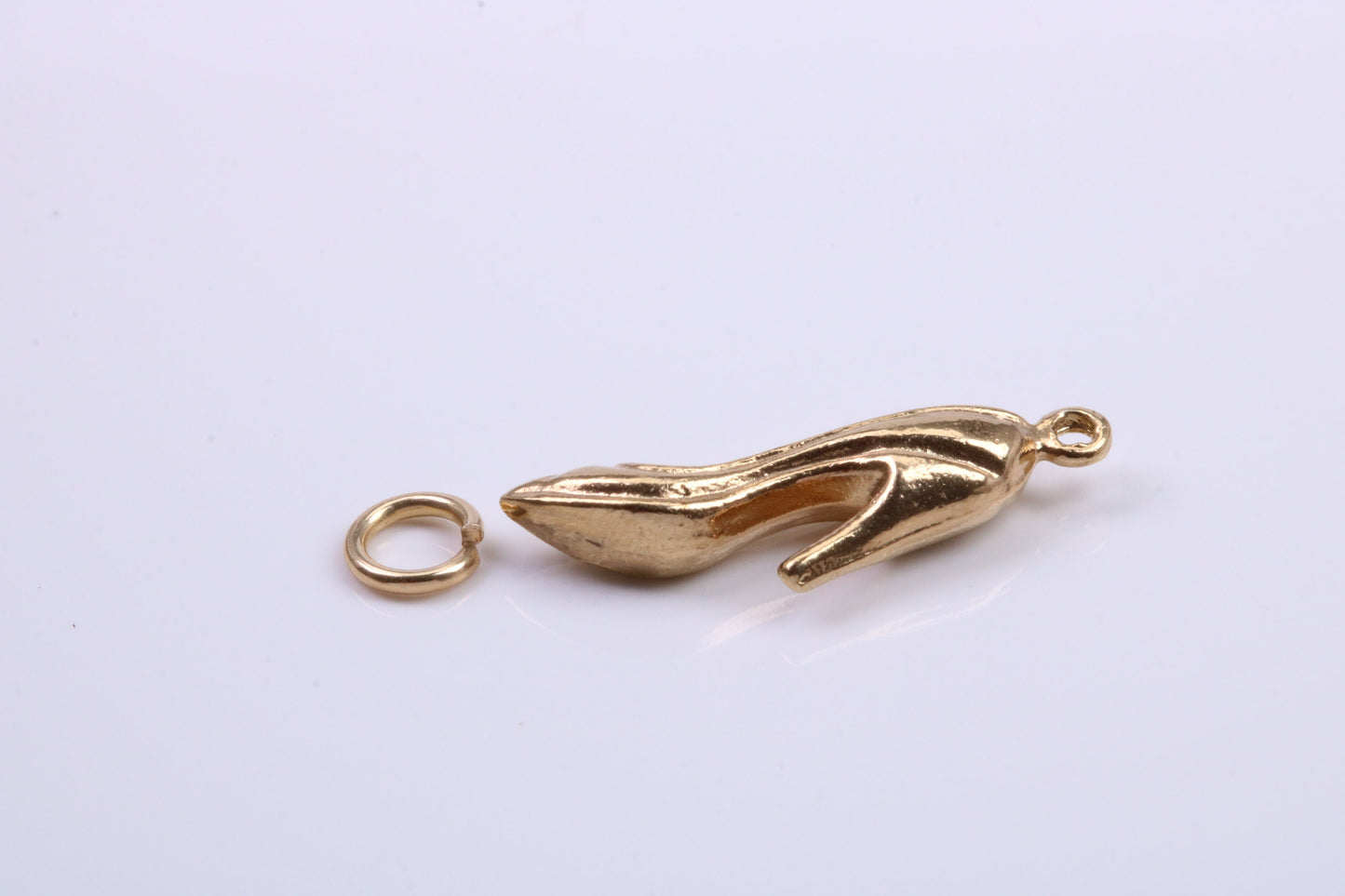 Stiletto Charm, Traditional Charm, Made from Solid 9ct Yellow Gold, British Hallmarked, Complete with Attachment Link