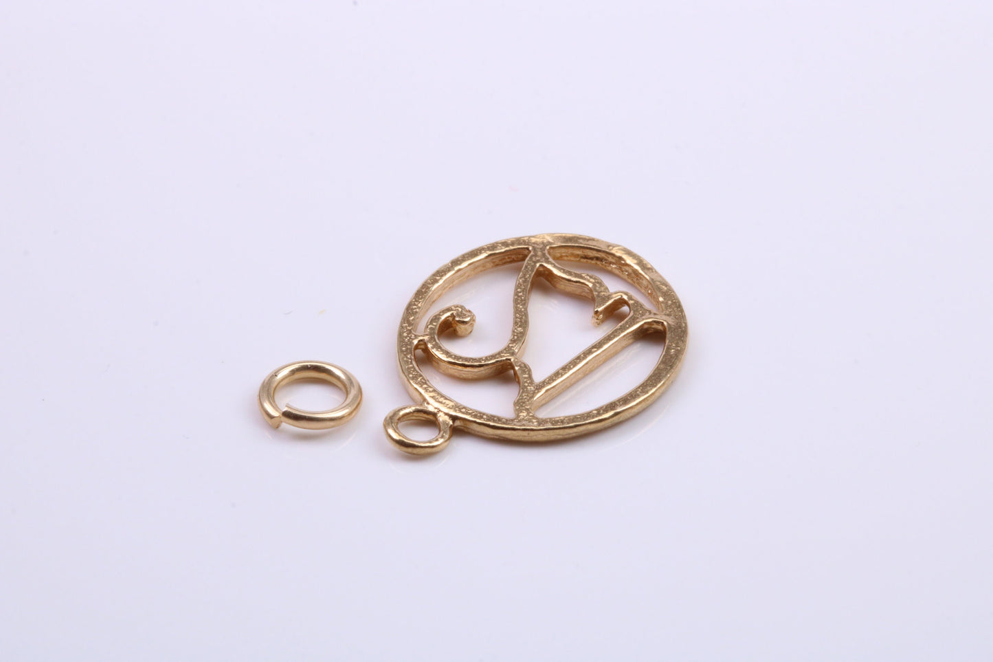 21st Birthday Charm, Traditional Charm, Made from Solid 9ct Yellow Gold, British Hallmarked, Complete with Attachment Link
