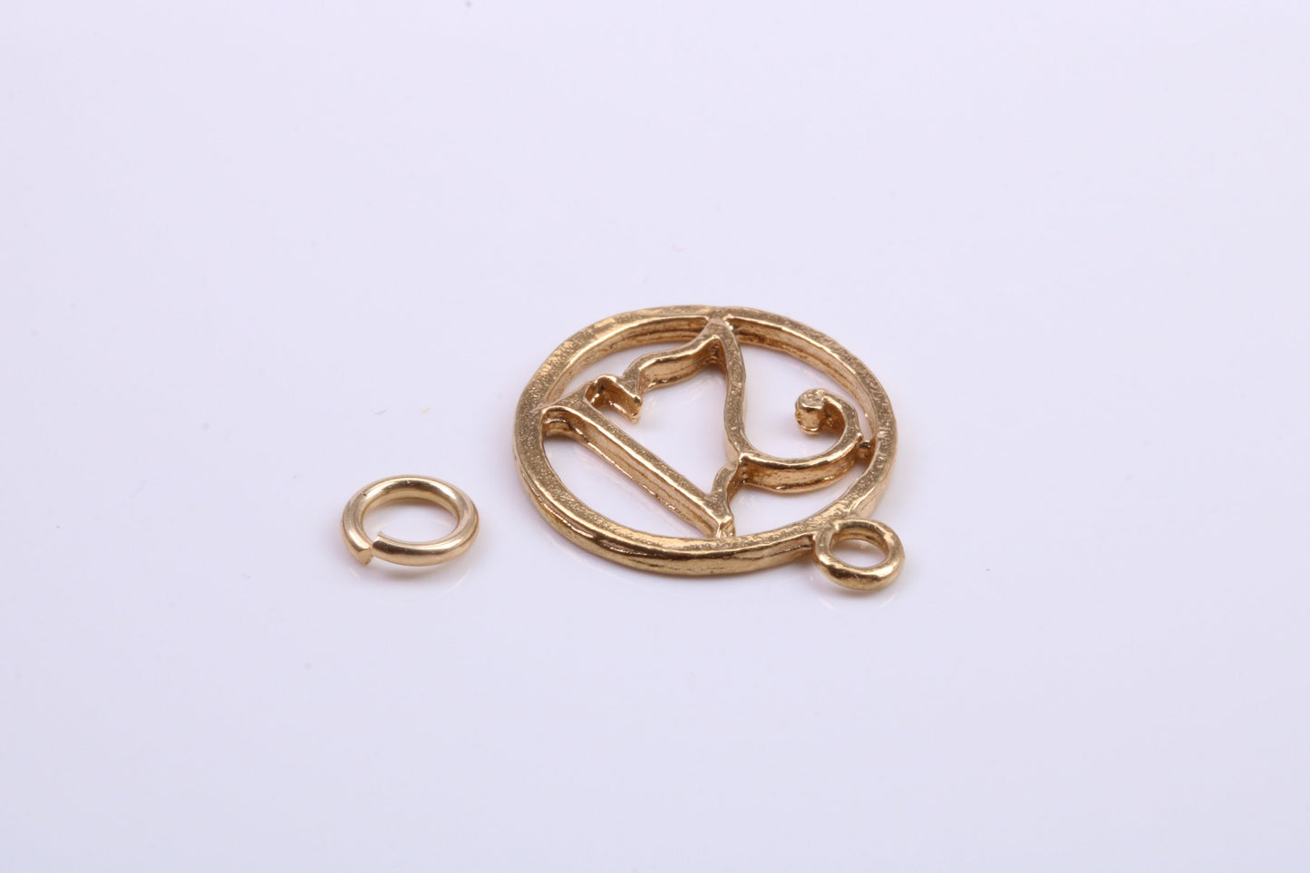 21st Birthday Charm, Traditional Charm, Made from Solid 9ct Yellow Gold, British Hallmarked, Complete with Attachment Link
