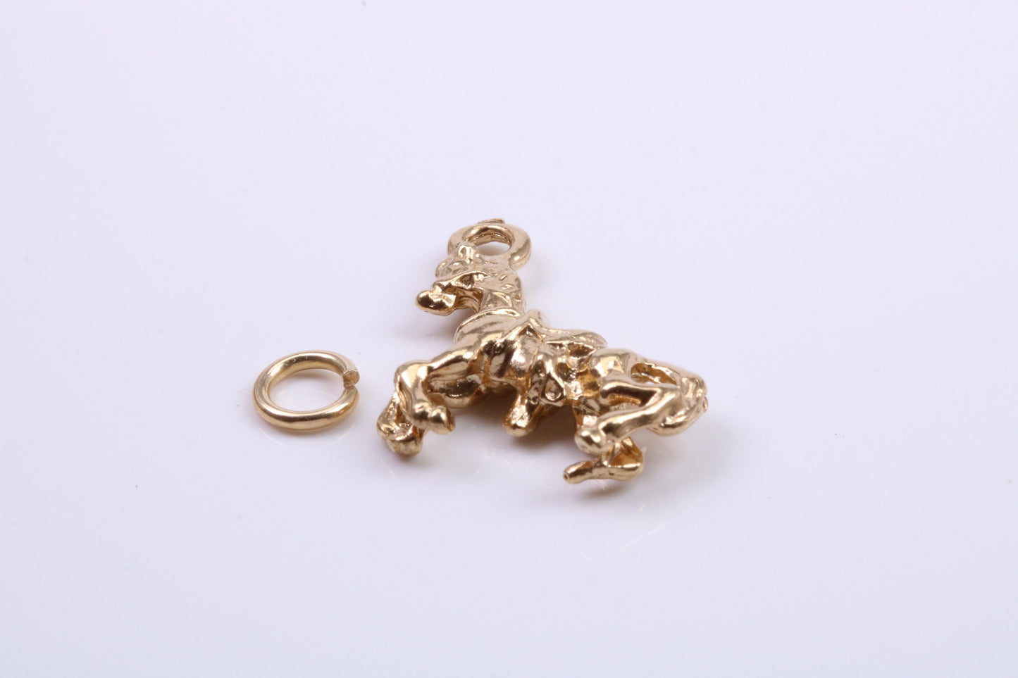 Stallion Charm, Traditional Charm, Made from Solid 9ct Yellow Gold, British Hallmarked, Complete with Attachment Link