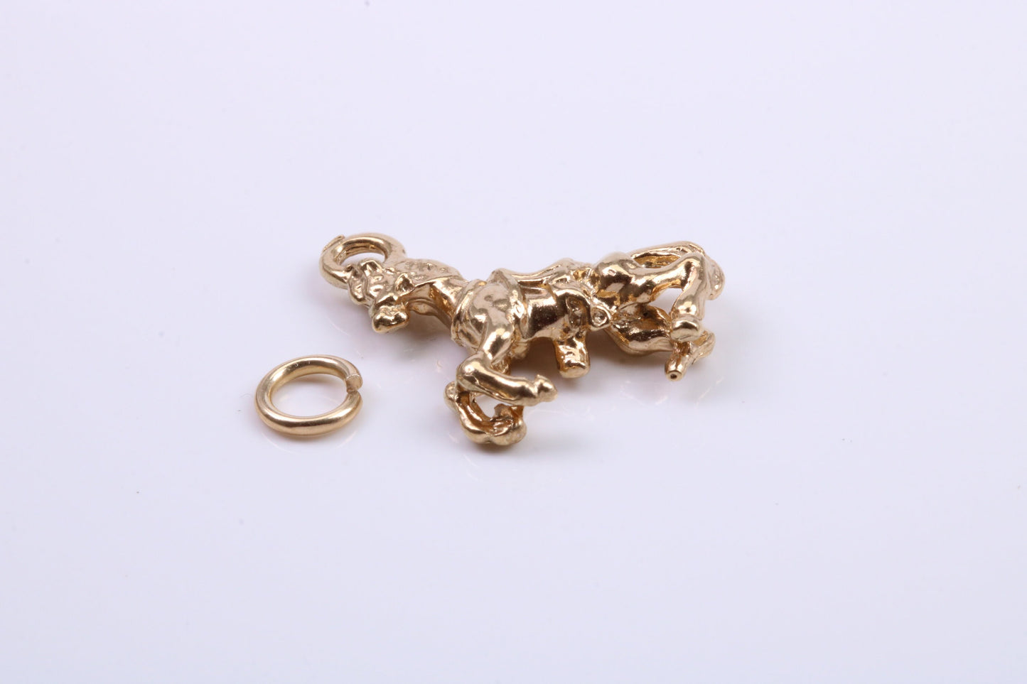 Stallion Charm, Traditional Charm, Made from Solid 9ct Yellow Gold, British Hallmarked, Complete with Attachment Link