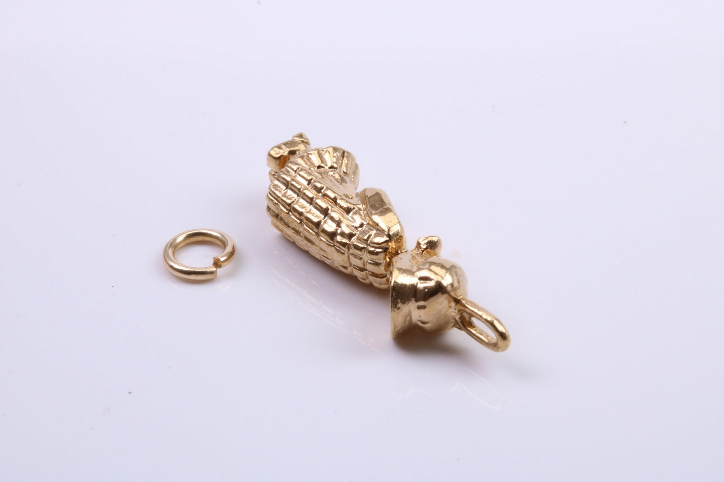 Little Bo Peep Charm, Traditional Charm, Made from Solid 9ct Yellow Gold, British Hallmarked, Complete with Attachment Link