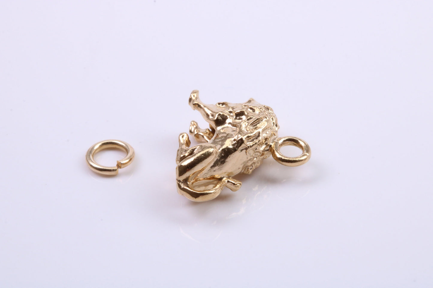 Leo Zodiac Sign Charm, Traditional Charm, Made from Solid 9ct Yellow Gold, British Hallmarked, Complete with Attachment Link