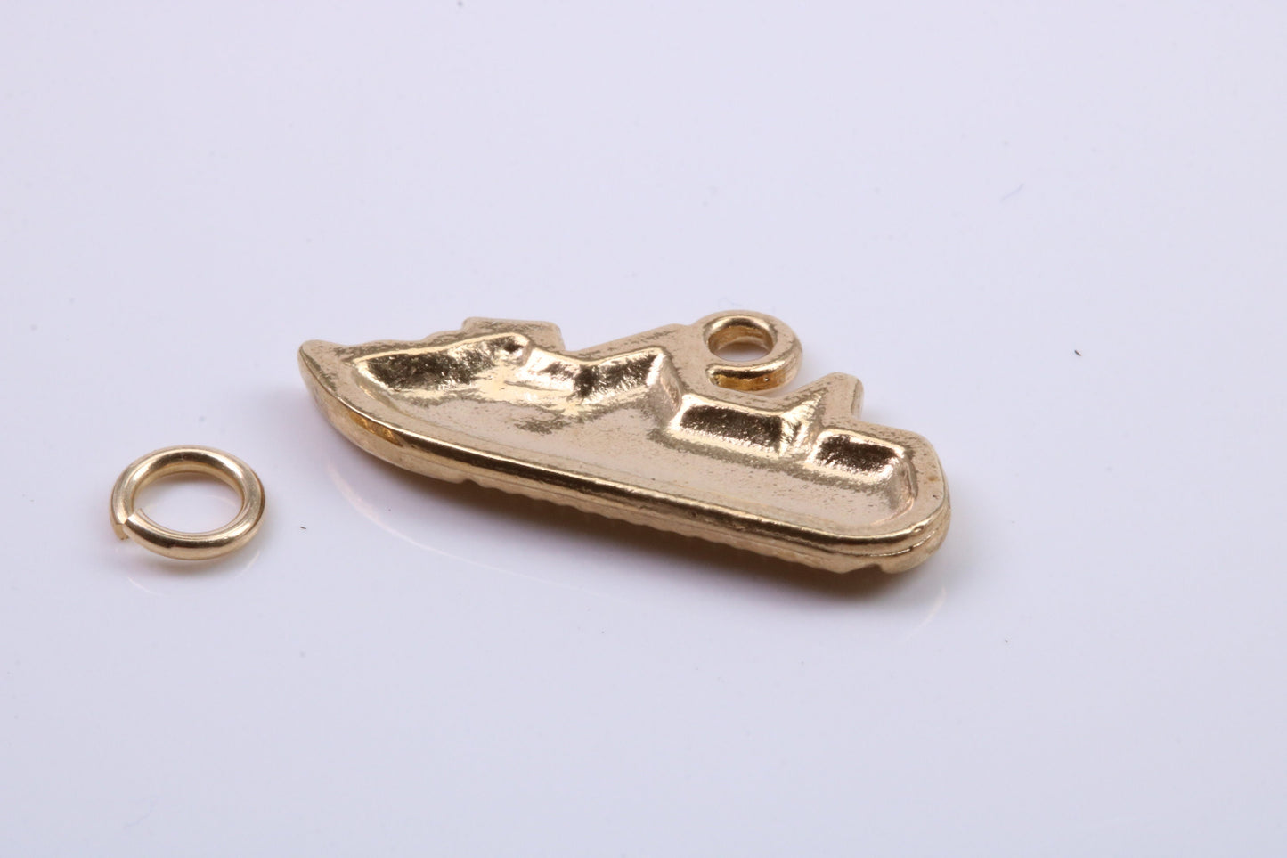 Cruise Ship Charm, Traditional Charm, Made from Solid 9ct Yellow Gold, British Hallmarked, Complete with Attachment Link