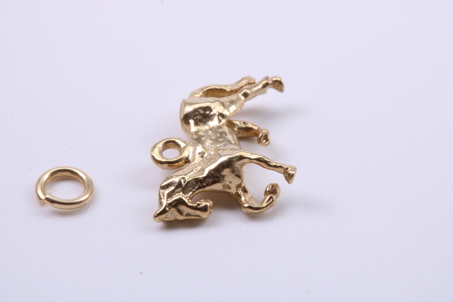 Stallion Charm, Traditional Charm, Made from Solid 9ct Yellow Gold, British Hallmarked, Complete with Attachment Link