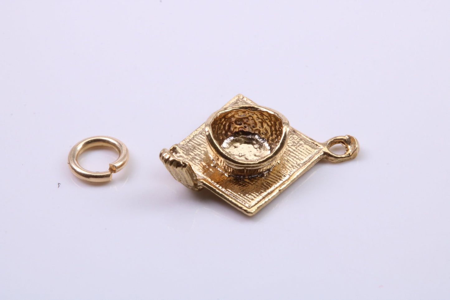 Mortar Hat Charm, Graduation Cap Charm, Traditional Charm, Made from your choice of Precious Metals, British Hallmarked