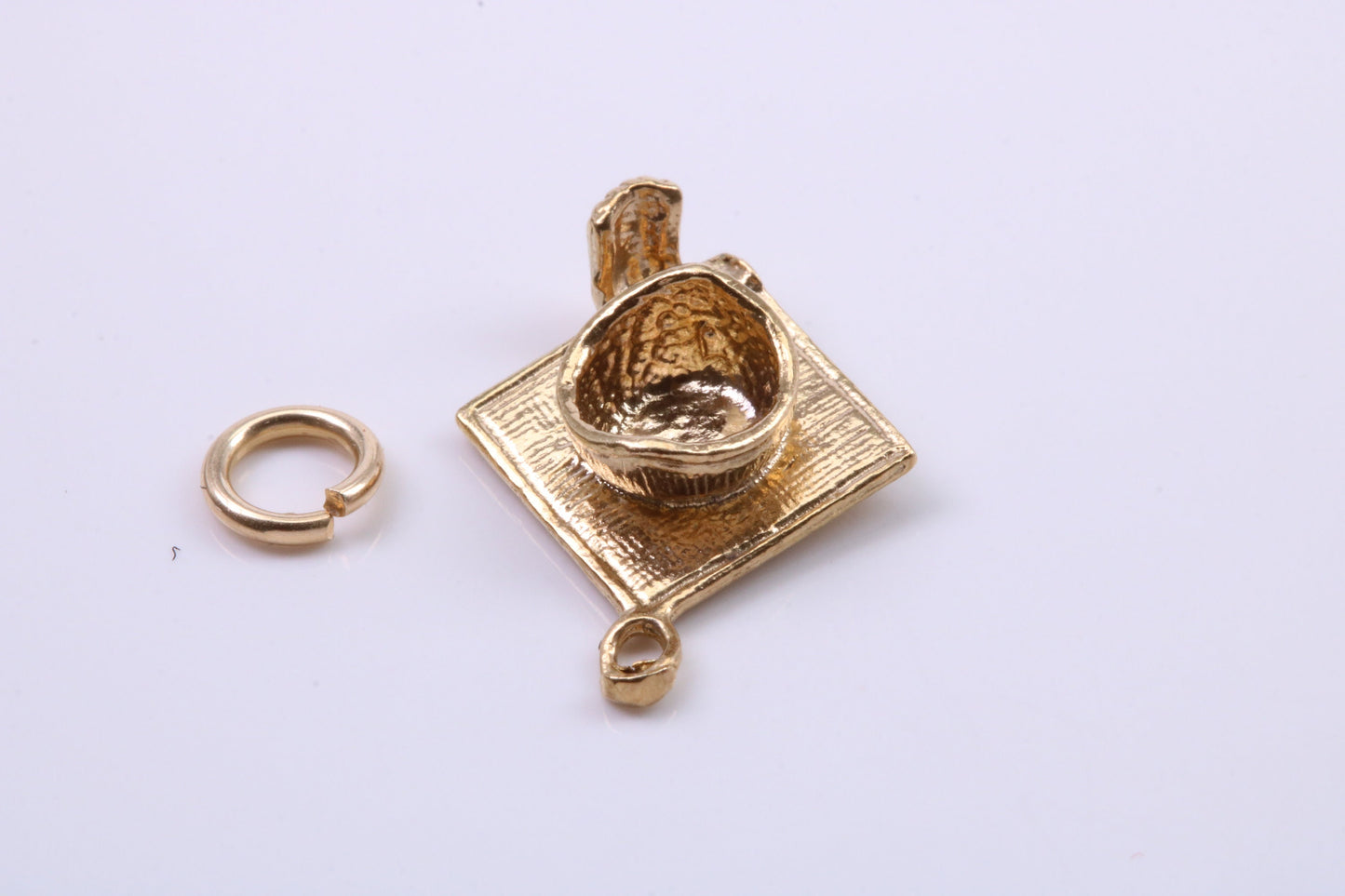 Mortar Hat Charm, Graduation Cap Charm, Traditional Charm, Made from your choice of Precious Metals, British Hallmarked