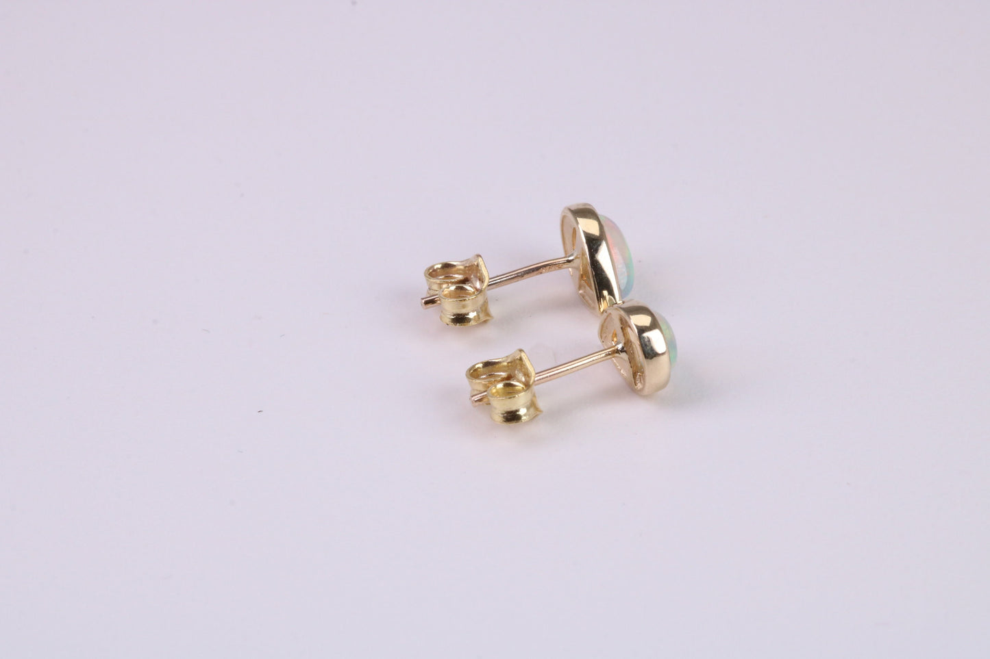 Natural Teardrop cut Opal set Stud Earrings Made from Solid Yellow Gold