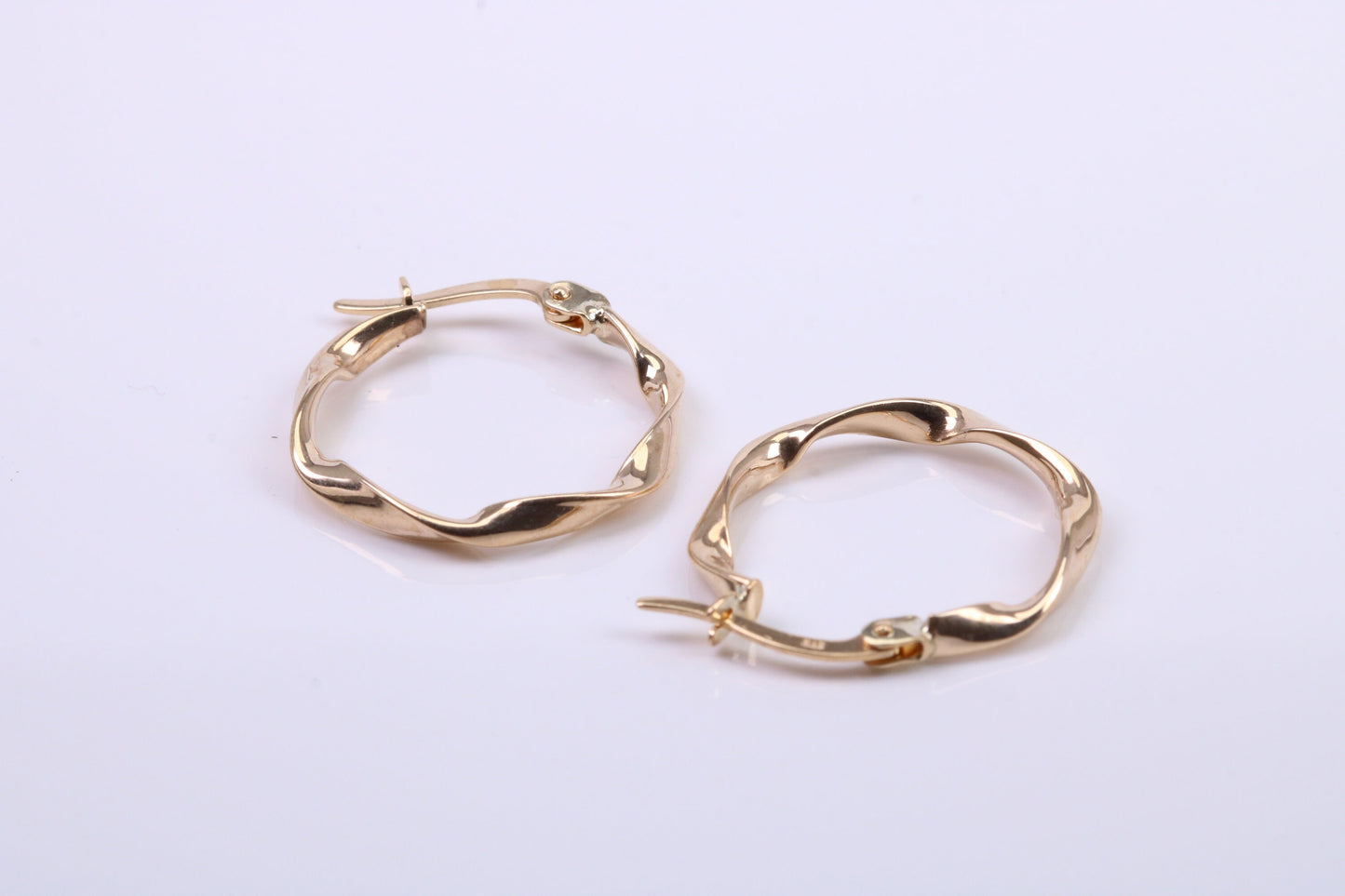 20 mm Round Hoop Creole Earrings Made from 9ct Yellow Gold