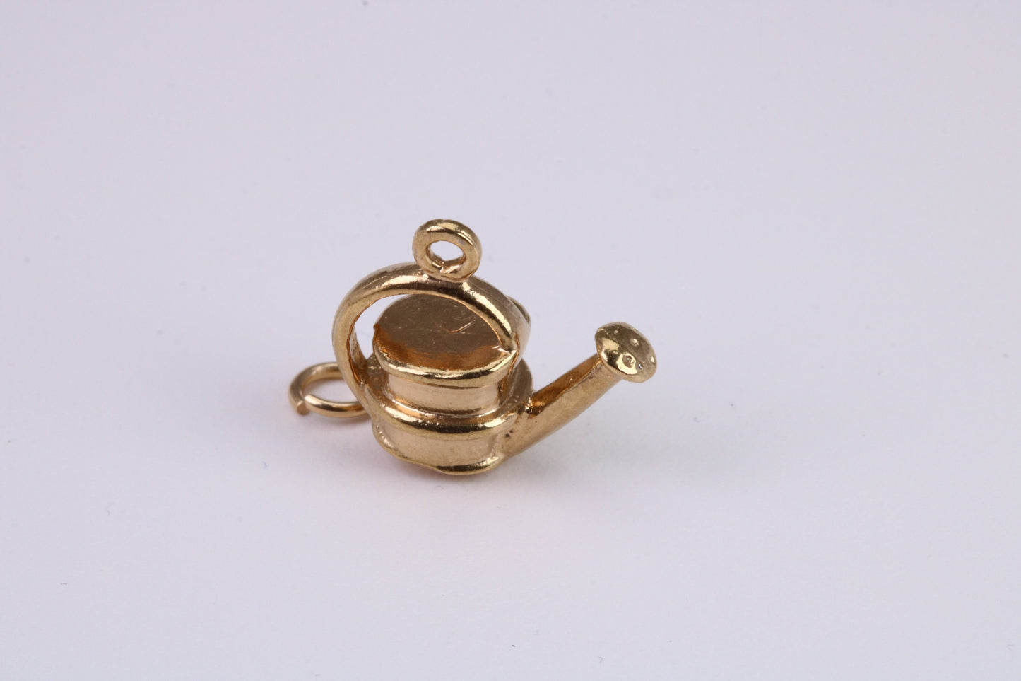 Garden Watering Can Charm, Traditional Charm, Made From Solid Yellow Gold with British Hallmark, Complete with Attachment Link