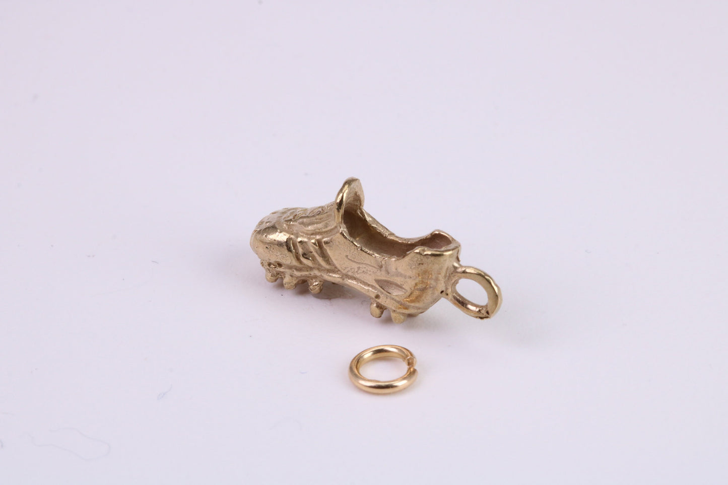 Football Boots Charm, Traditional Charm, Made From Solid Yellow Gold with British Hallmark, Complete with Attachment Link