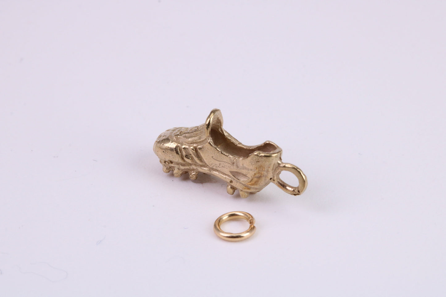 Football Boots Charm, Traditional Charm, Made From Solid Yellow Gold with British Hallmark, Complete with Attachment Link