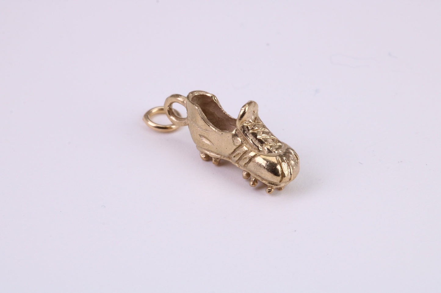 Football Boots Charm, Traditional Charm, Made From Solid Yellow Gold with British Hallmark, Complete with Attachment Link
