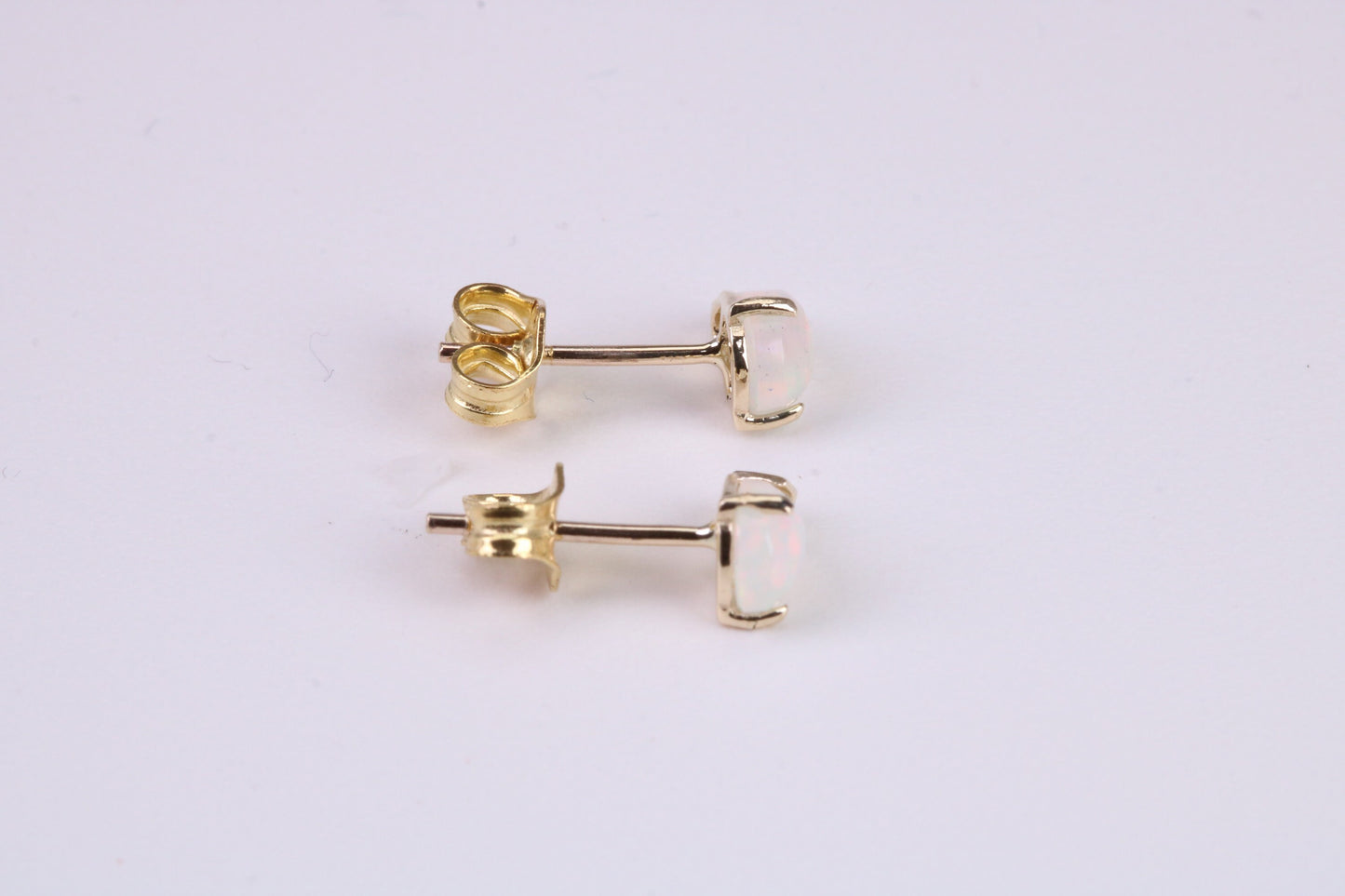 Natural Teardrop cut Opal set Stud Earrings Made from Solid Yellow Gold