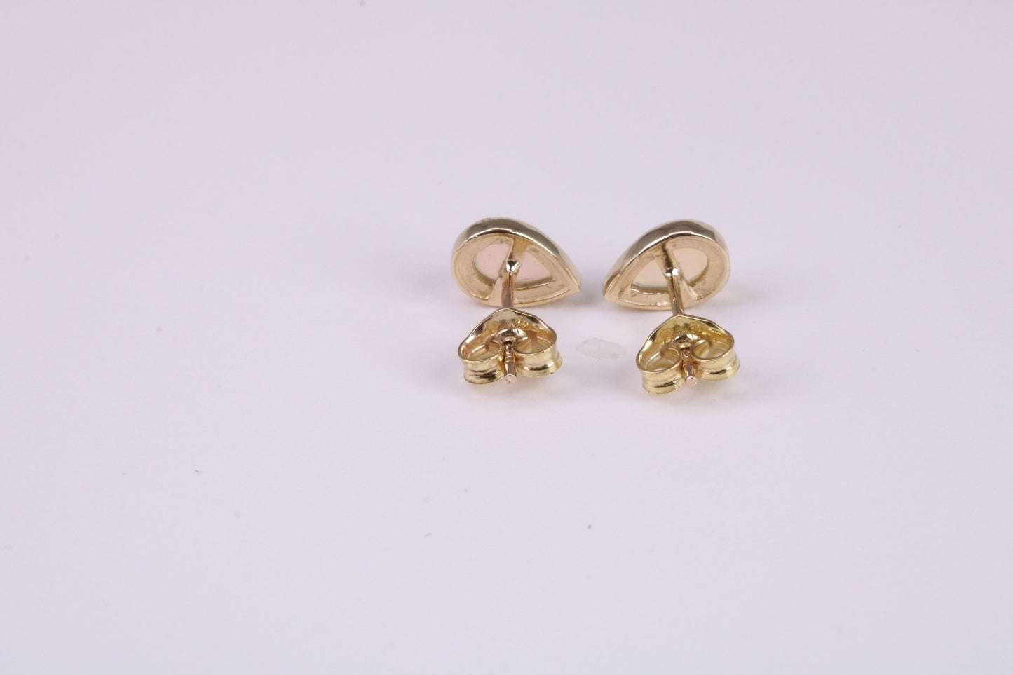 Natural Teardrop cut Opal set Stud Earrings Made from Solid Yellow Gold