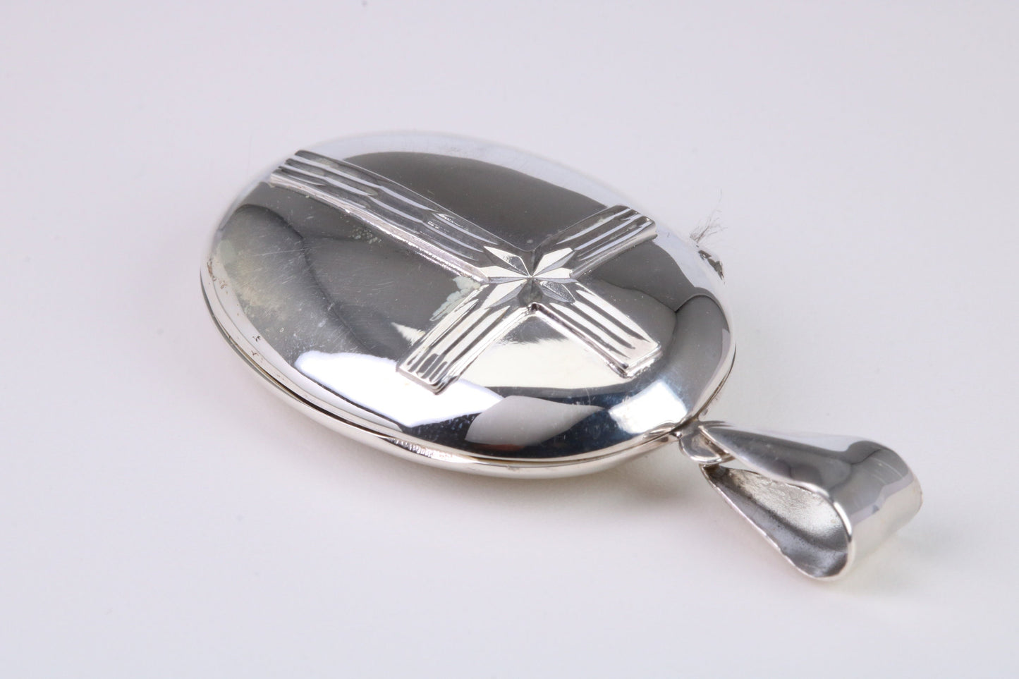 Large 35 mm Long Oval Shaped Locket, Made from Solid Sterling Silver