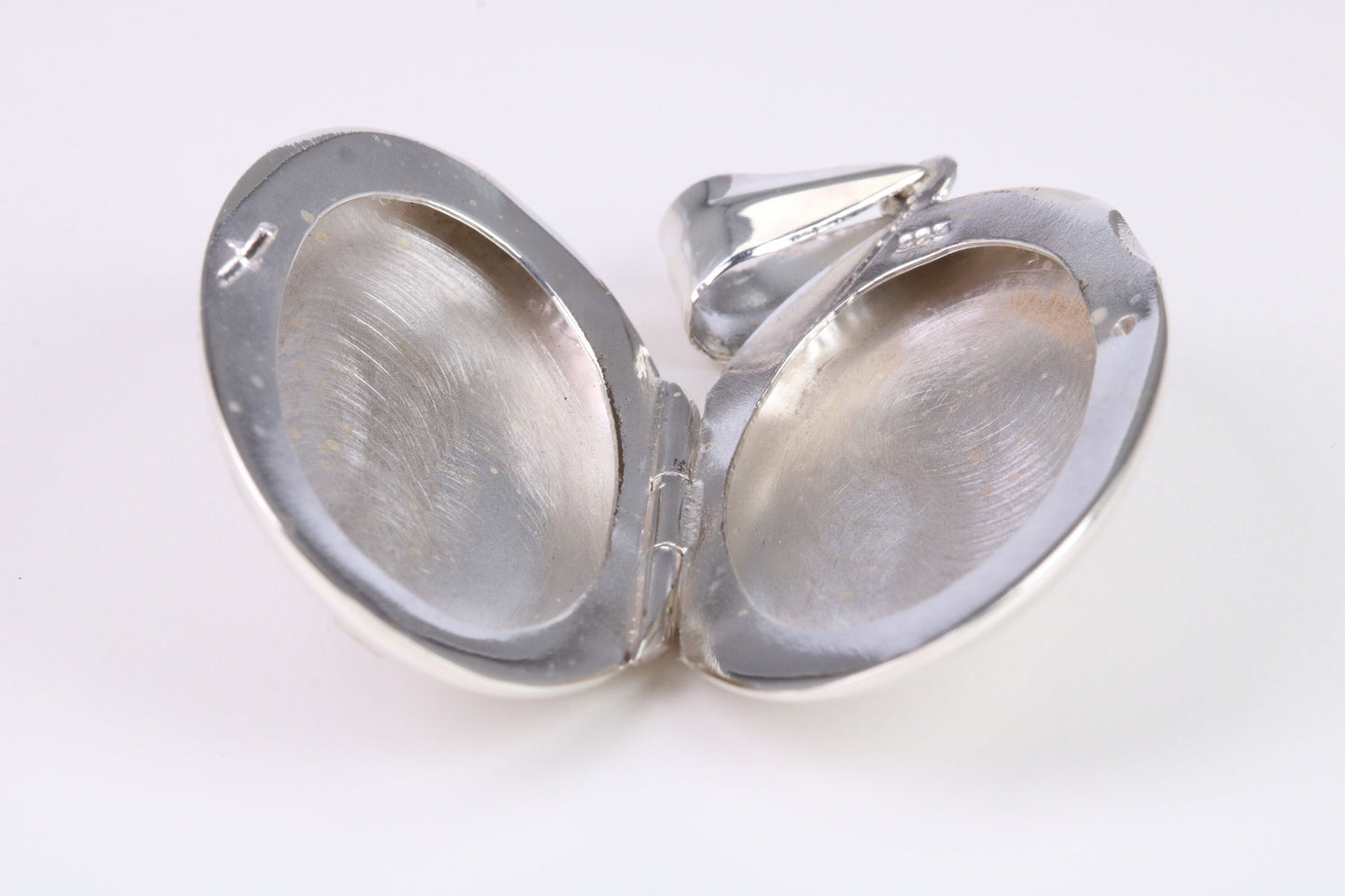 Large 35 mm Long Oval Shaped Locket, Made from Solid Sterling Silver
