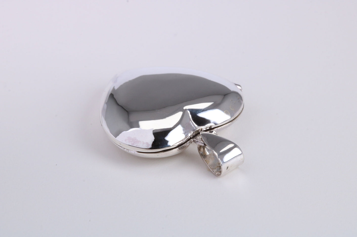25 mm Long Heart Shaped Locket, Made from Solid Sterling Silver
