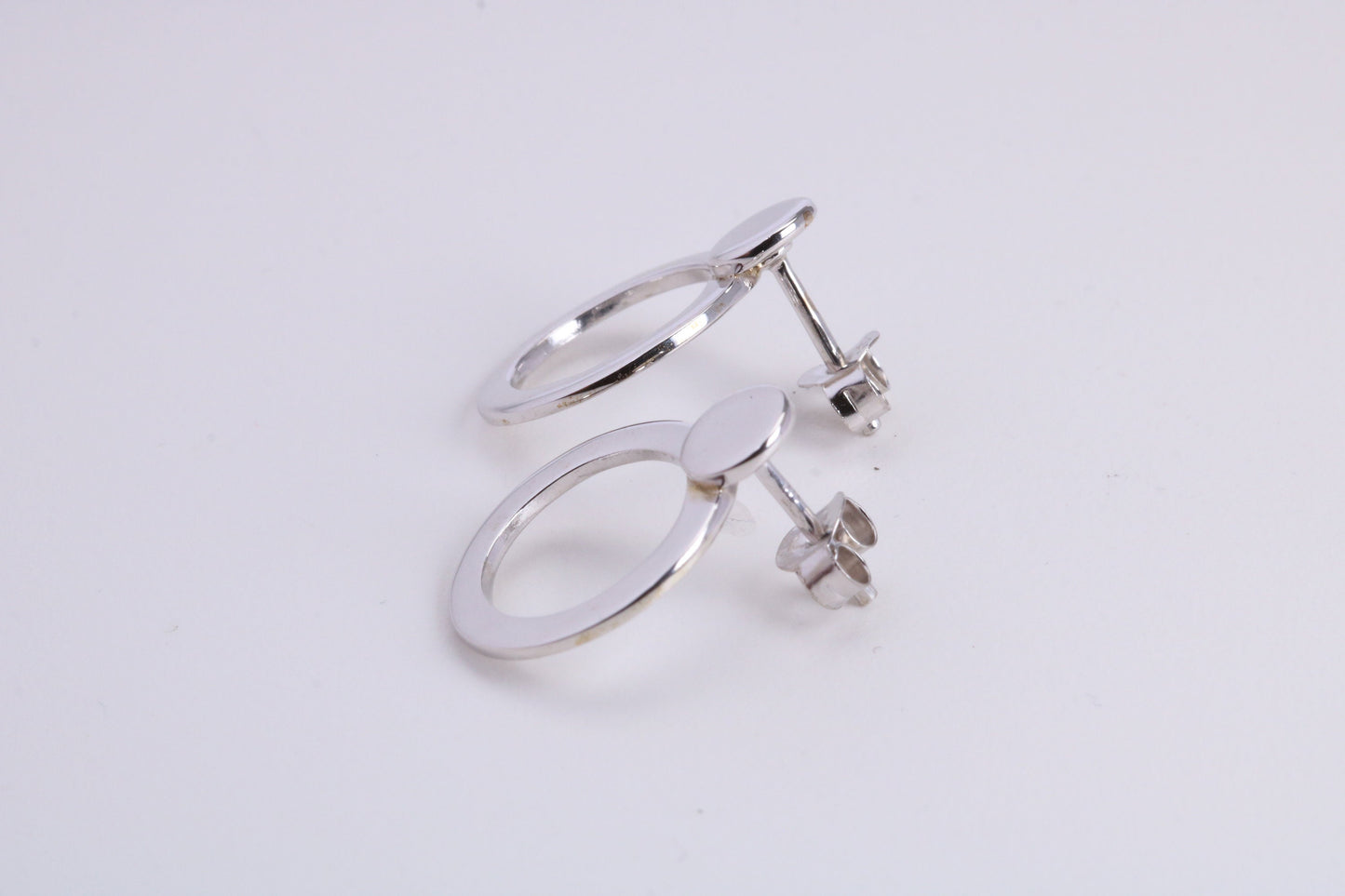 15 mm Round Stud Earrings Made from 925 Grade Sterling Silver
