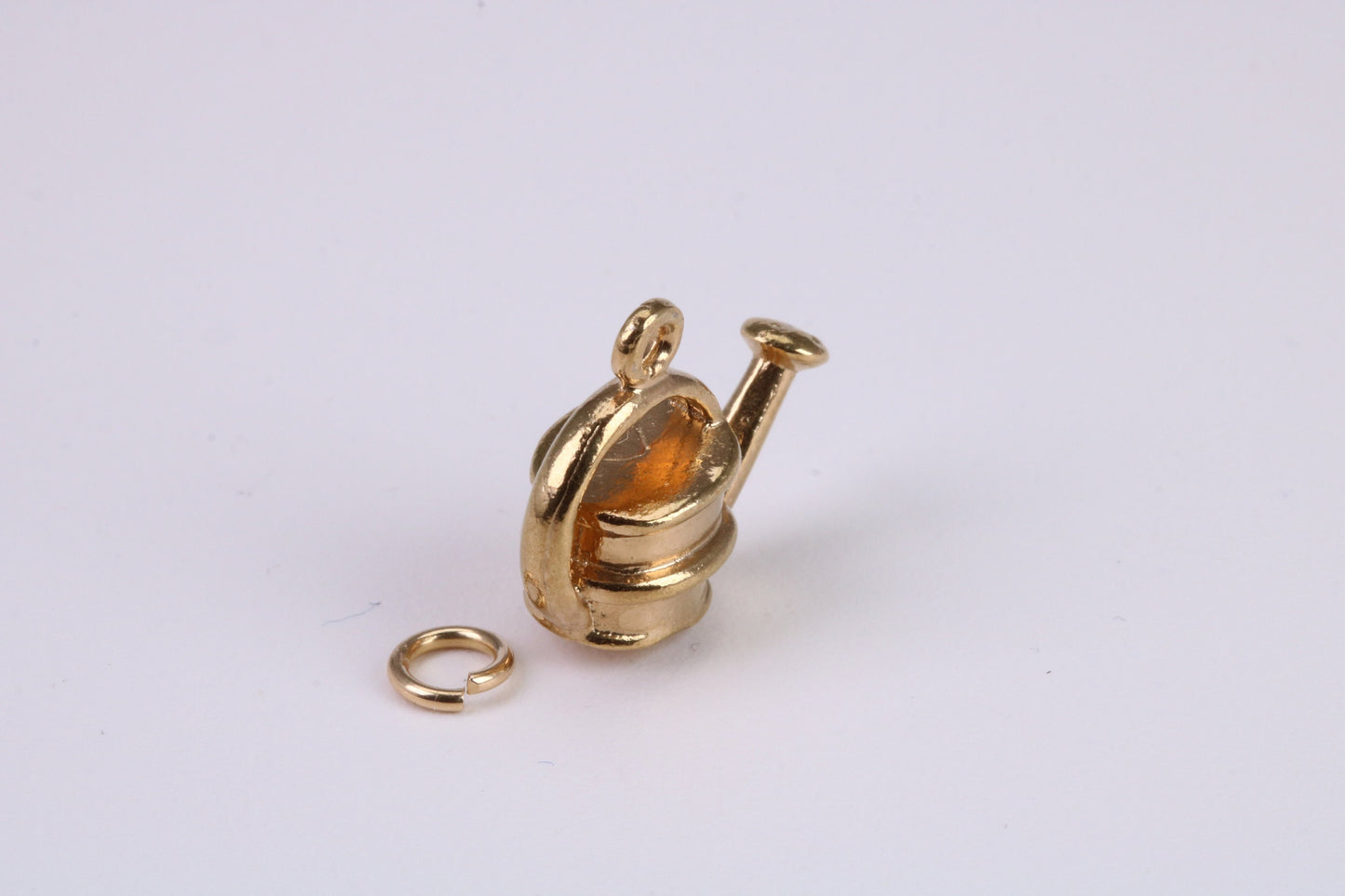 Garden Watering Can Charm, Traditional Charm, Made From Solid Yellow Gold with British Hallmark, Complete with Attachment Link