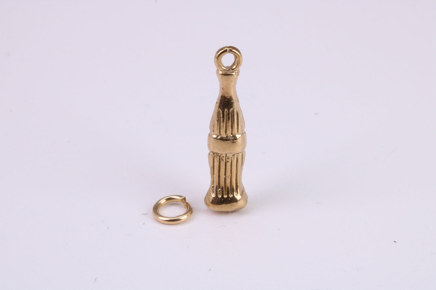 Cola Bottle Charm, Traditional Charm, Made From Solid Yellow Gold with British Hallmark, Complete with Attachment Link