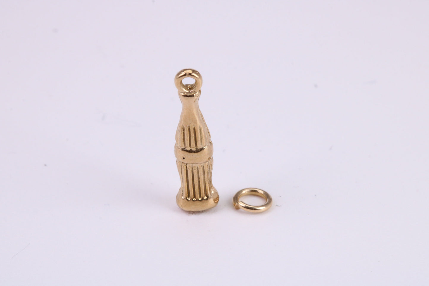 Cola Bottle Charm, Traditional Charm, Made From Solid Yellow Gold with British Hallmark, Complete with Attachment Link