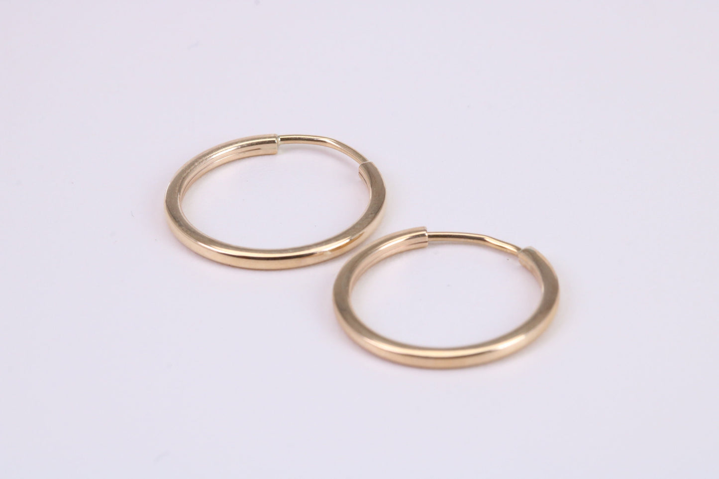 19 mm Round Sleeper Earrings Made from 9ct Yellow Gold