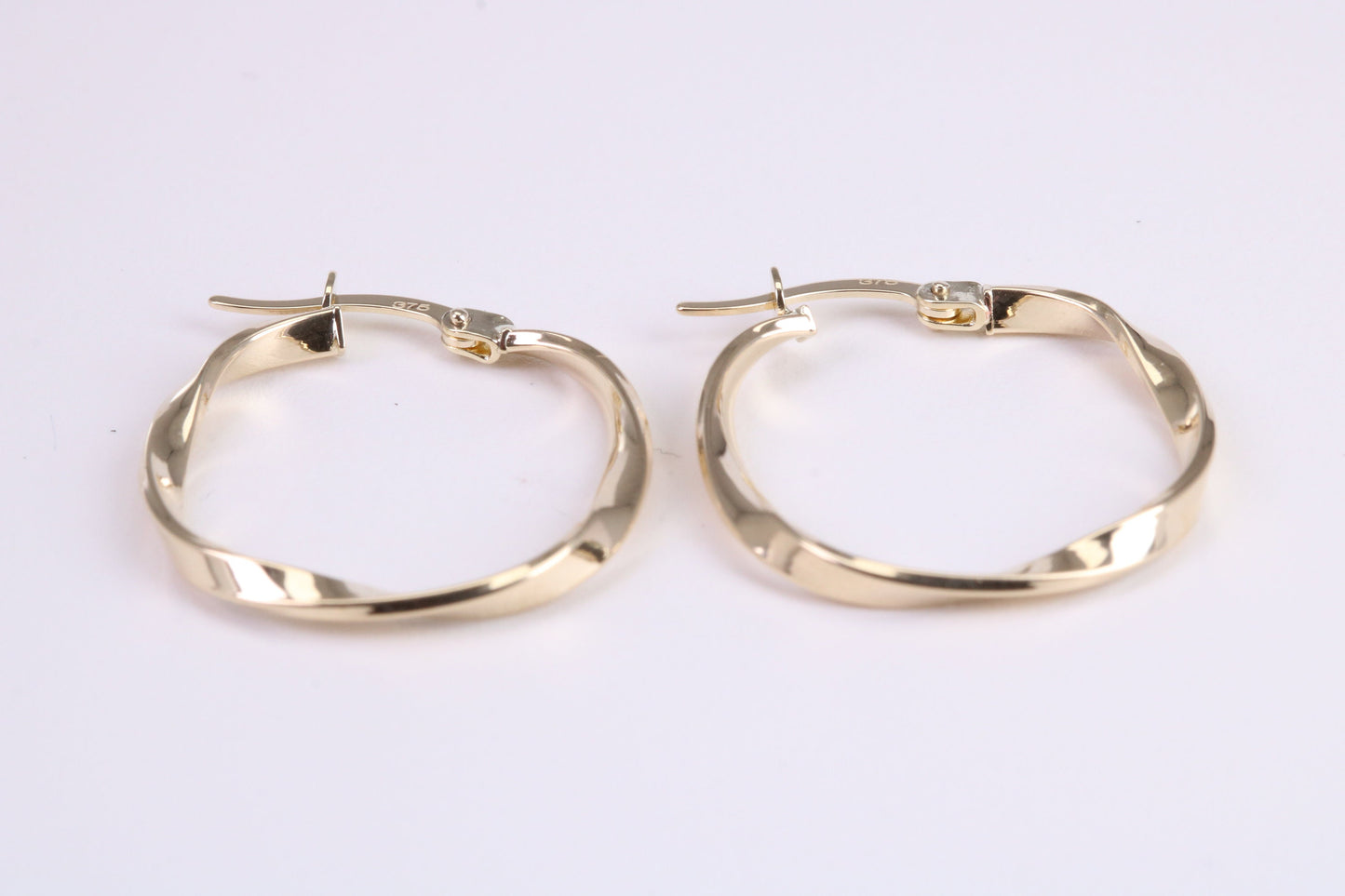 23 mm Round Hoop Creole Earrings Made from 9ct Yellow Gold