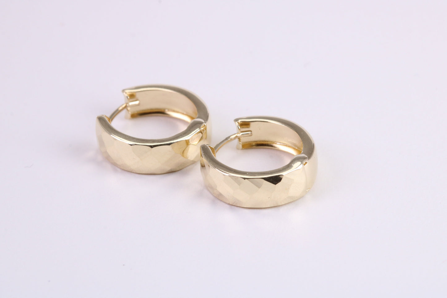 15 mm Round Creole Hood Earrings Made from 9ct Yellow Gold