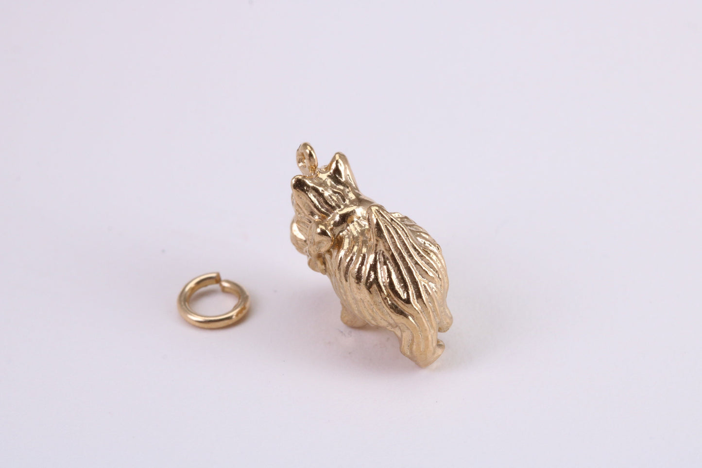 Scottish Terrier Dog Charm, Traditional Charm, Made from Solid Yellow Gold, British Hallmarked, Complete with Attachment Link