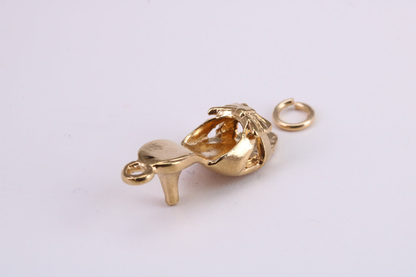 Stiletto Charm, Traditional Charm, Made from Solid Yellow Gold, British Hallmarked, Complete with Attachment Link